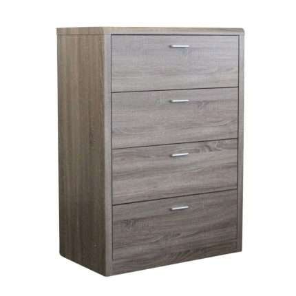 Arizona 4 Drawer Tallboy Chest with timber grain finish