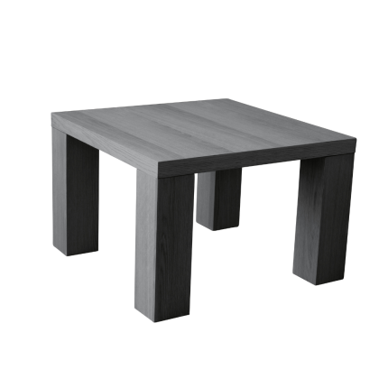 Aspen End Table in sleek Black Ash finish, 60x60x45