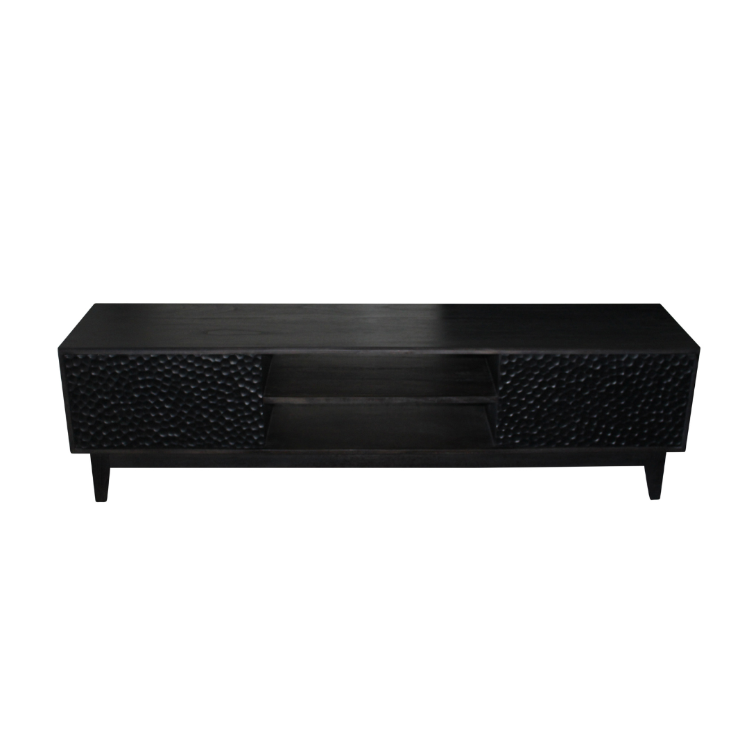 Atlas Black Coffee Table with Soft Close Doors Atlas 2 dwr black coffee table, modern design, ebonised finish