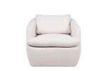 Ava swivel chair in cream boucle with plush cushioning