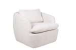 Ava Swivel Chair in cream boucle fabric, elegant and modern
