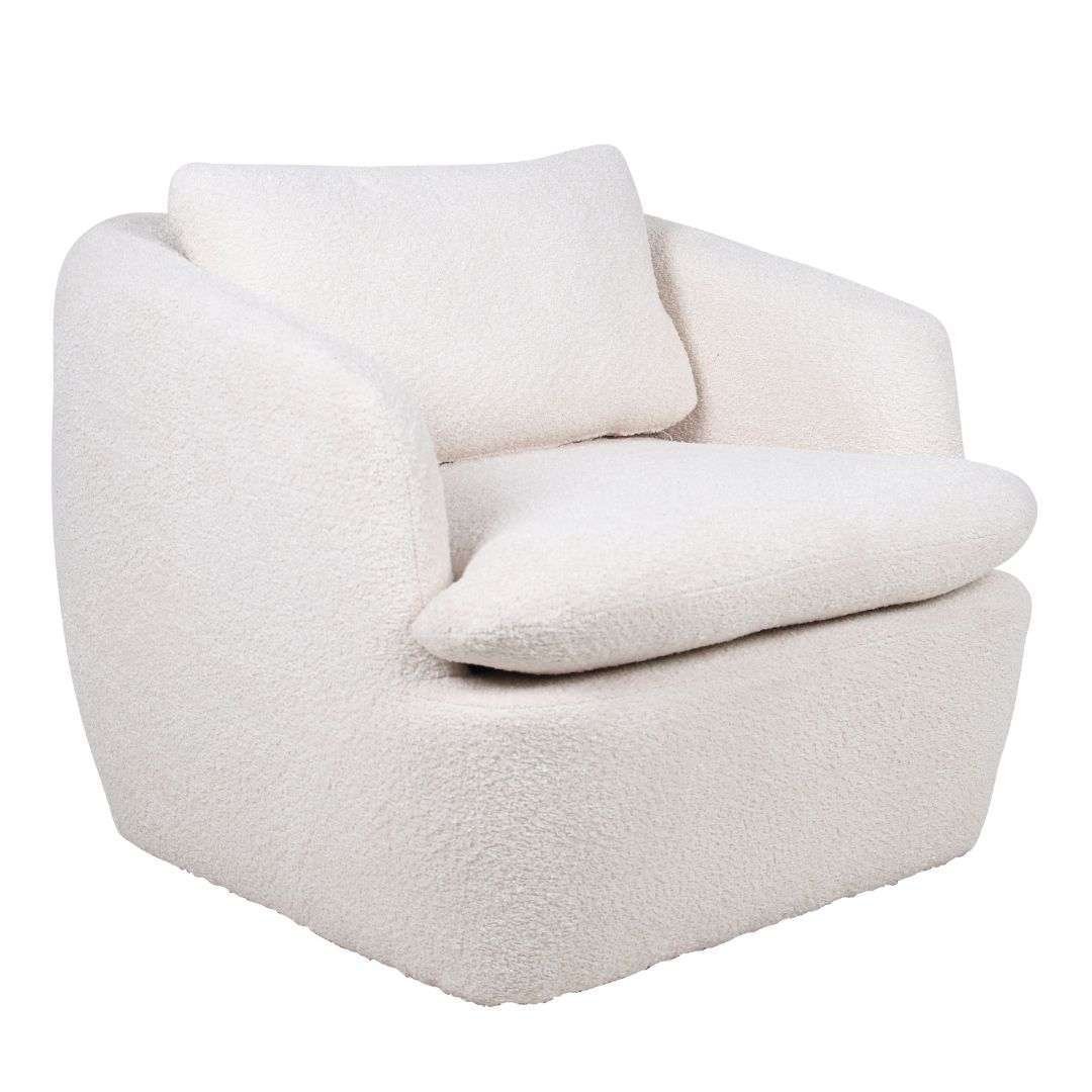 Ava Swivel Chair in Cream Boucle Ava Swivel Chair with cream boucle fabric, elegant seating