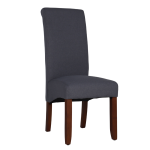 Avalon dining chair with chestnut wood and grey fabric