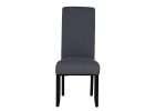 Avalon dining chair in Wenge with Dark Grey fabric front view