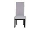 Avalon dining chair with wenge wood frame and grey fabric upholstery