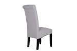 Avalon dining chair with wenge wood and grey fabric upholstery