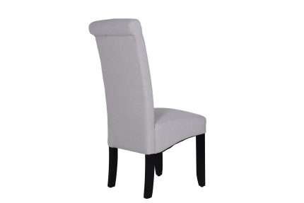 Avalon dining chair with wenge wood and grey fabric upholstery