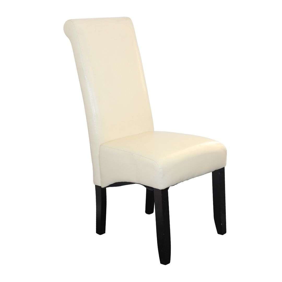Avalon Dining Chair Wenge Ivory Avalon dining chair in wenge and ivory faux leather