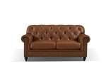Barclay Chesterfield 2 Seater Tan sofa with tufted design