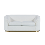 Luxurious Bellissimo Oro 2 Seater Sofa with gold base and Boucle upholstery