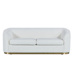 Bellissimo Oro 3 seater sofa with gold base and boucle upholstery