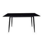 Fiore black marble sintered stone top dining table 150x90