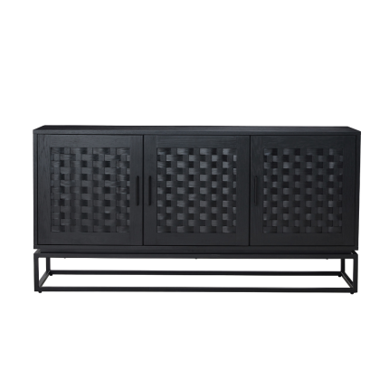 Brittania 3 Door Buffet in Black oak veneer with modern design