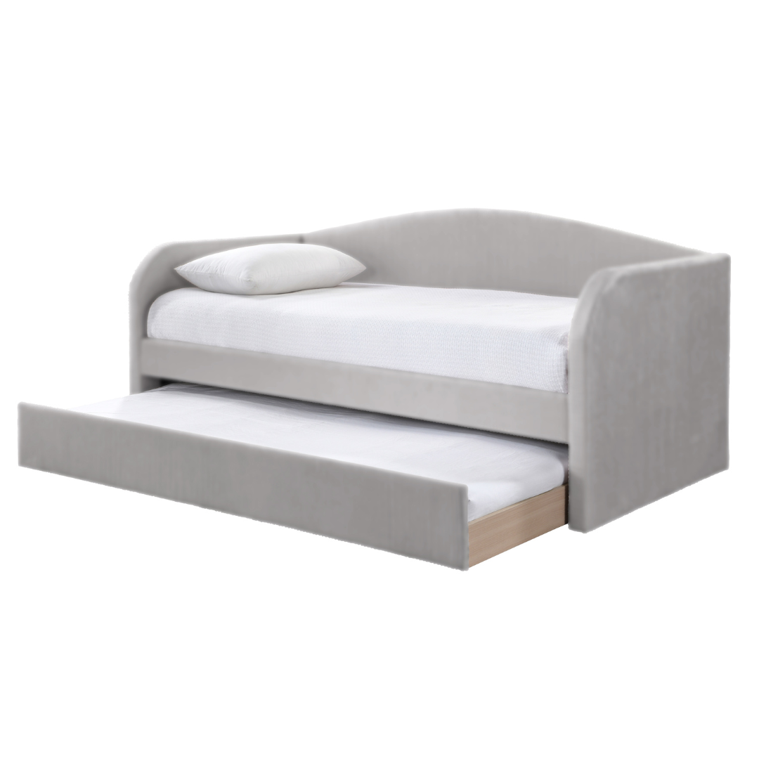 Charlotte Day Bed with Trundle Natural Charlotte day bed with trundle in natural fabric, stylish and multifunctional
