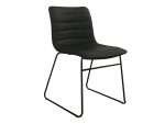 Cincinnati dining chair with black leather look upholstery