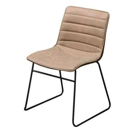 Cincinnati dining chair in tan vintage leather look with sleek design