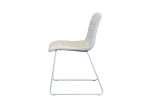 Cincinnati Dining Chair in white with natural upholstery