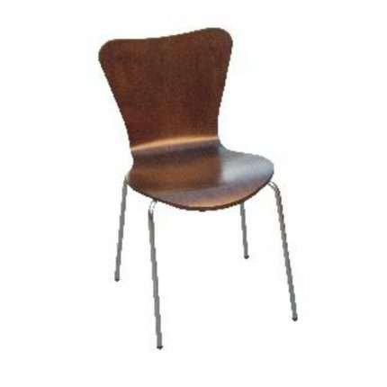 Clement dining chair with chocolate bass wood shell