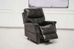 ComfortRise lift chair in black faux leather with lifting mechanism