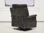 Back view of ComfortRise Lift Chair in black faux leather