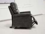Black faux leather ComfortRise lift chair with sleek design and lifting mechanism