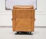 Back view of ComfortRise lift chair in tan faux leather