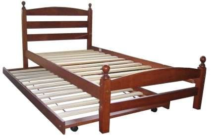Cosmos king single trundle bed in Dirty Oak finish, ideal for guests