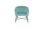 Crewe Accent Chair in Aruba Blue velvet with modern design