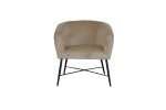 Crewe Accent Chair in Nougat velvet on metal legs