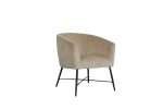 Crewe Accent Chair in Nougat velvet with sleek design and black legs