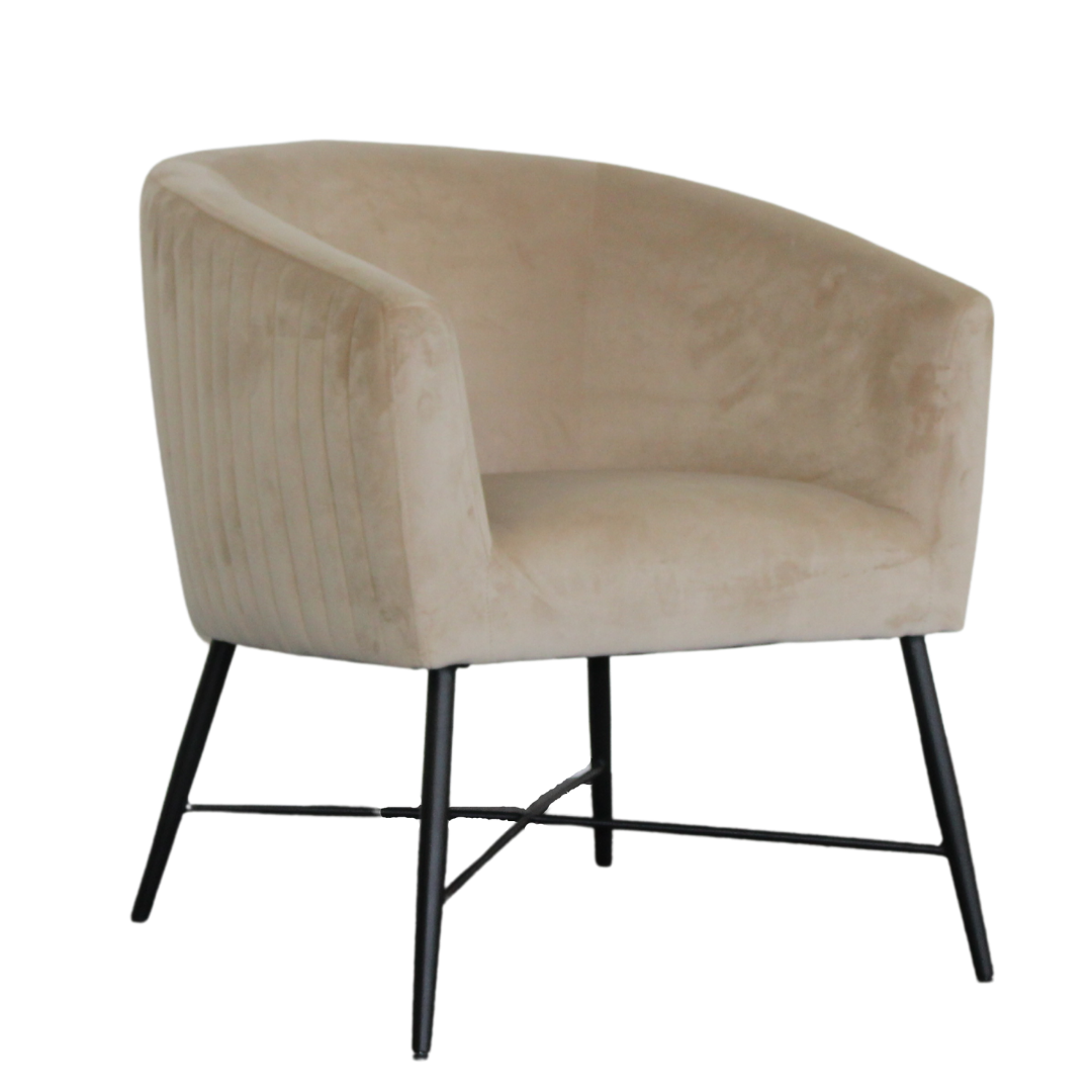 Crewe Accent Chair in Nougat Velvet Crewe Accent Chair in luxurious Nougat velvet for elegant spaces