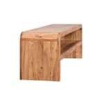 Curve coffee table in mango wood with natural finish, modern design