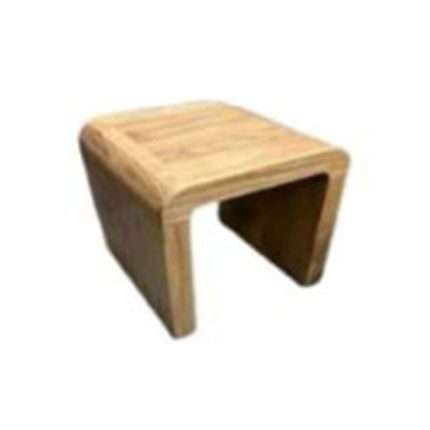 Curve side table made from mango wood with natural finish