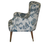 East Hampton accent chair with Cirencester floral velvet fabric