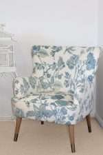 East Hampton accent chair in Cirencester Floral velvet fabric