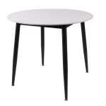 Fiore 90cm white marble sintered stone top table, modern design