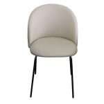 Florin beige technology fabric chair with black legs front view