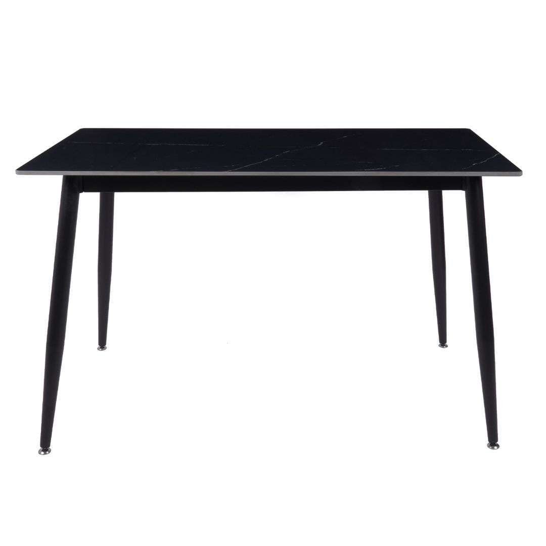 Fiore Black Marble Dining Table 120x70 Fiore 120x70 Black Marble Sintered Stone Top Dining Table