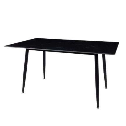 Fiore 120x70 Black Marble Sintered Stone Dining Table