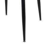 Close-up of Fiore black marble table leg, sleek design