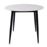 Fiore 5 Piece Round Dining Set with White Marble Top