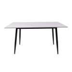 Fiore 150x90cm white marble sintered stone top table