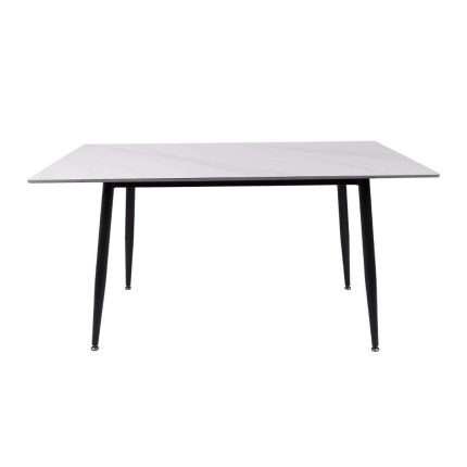 Fiore 150x90cm white marble sintered stone top table