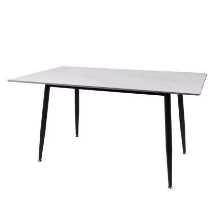 Fiore 120 x 70 white marble sintered stone dining table