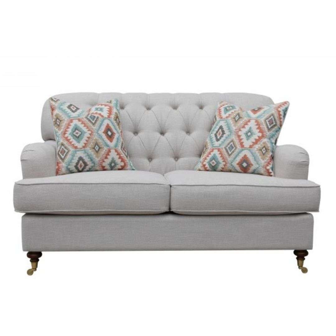 Florida 2 Seater Sofa in Bronx 03 Fabric Florida 2 Seater Sofa with patterned cushions in Bronx 03 fabric