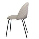 Side view of Florin Beige Technology Fabric Dining Chair
