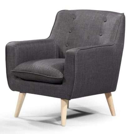 Georgia Arm Chair upholstered in Key West Gunmetal fabric