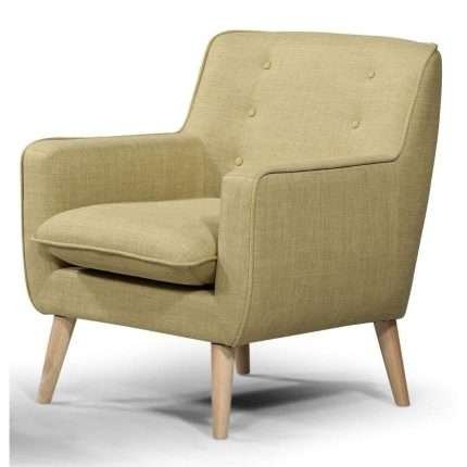 Georgia Chair upholstered in Key West Leaf fabric, elegant armchair