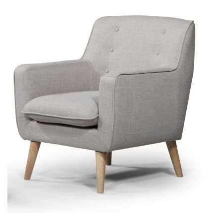 Georgia Chair upholstered in Key West Linen fabric, elegant and comfortable