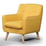 Georgia Arm Chair upholstered in Key West Yellow fabric